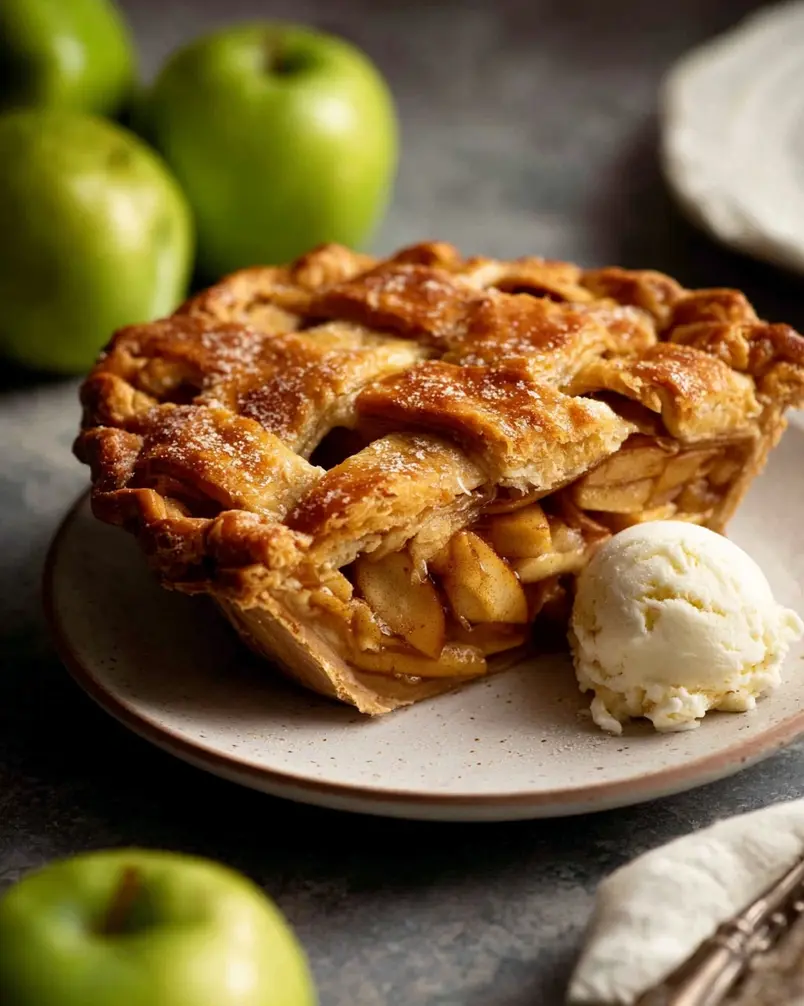 My Perfect Apple Pie 3 Apple pie baking in the oven with golden brown crust