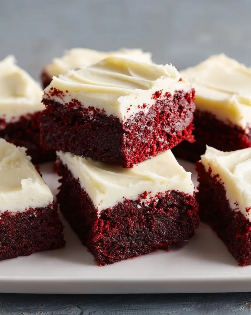 Red Velvet Cookie Bars 3 Baking pan filled with red velvet cookie bars before going into the oven