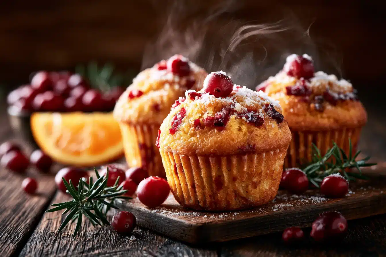 Cranberry Orange Muffins 3 Mixing dry ingredients for Cranberry Orange Muffins in a large bowl
