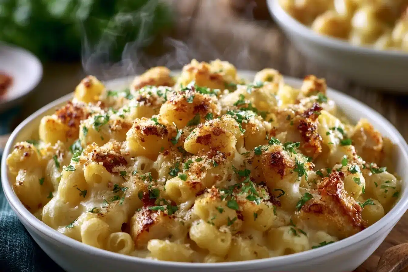 Creamy Baked Mac and Cheese with Chicken 2 Creamy Baked Mac and Cheese with Chicken