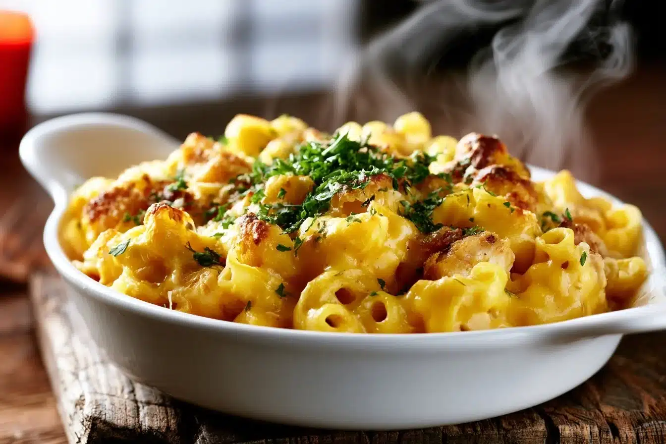 Creamy Baked Mac and Cheese with Chicken 3 Creamy Baked Mac and Cheese with Chicken