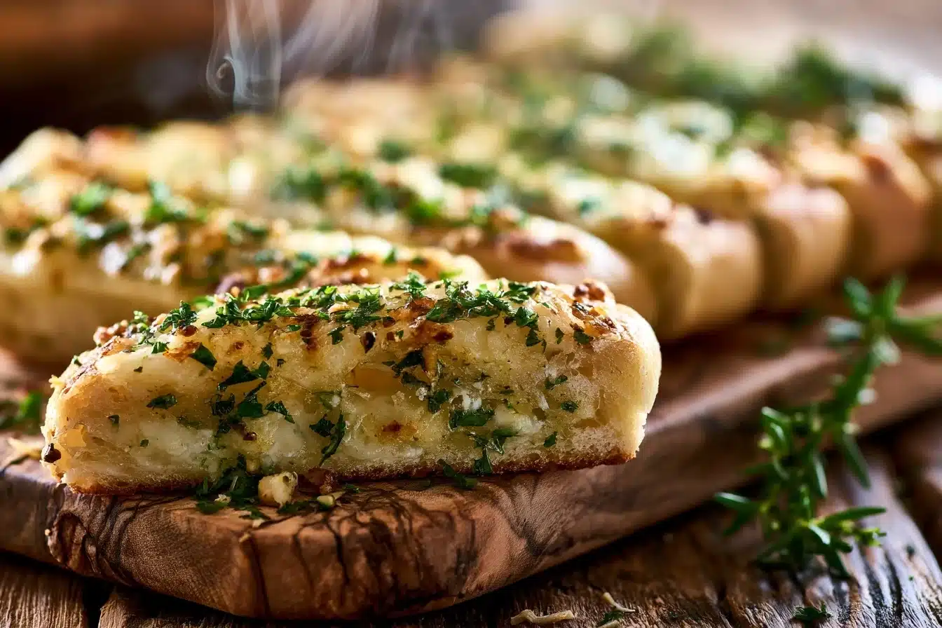 Layered Cheese-Garlic Bread Sticks 3 Layered Cheese-Garlic Bread Sticks