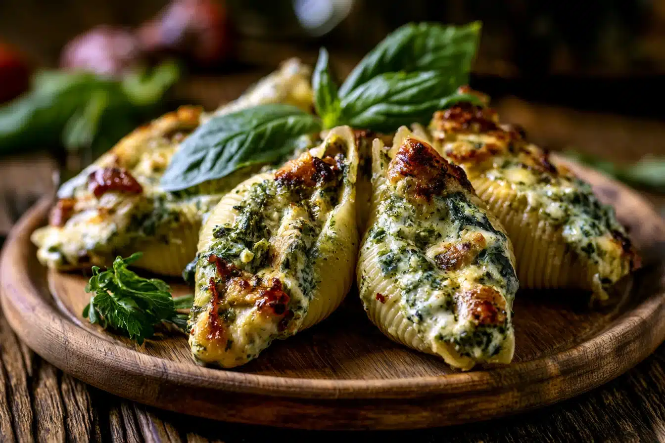 Pesto Chicken and Spinach Stuffed Shells 2 Pesto Chicken and Spinach Stuffed Shells