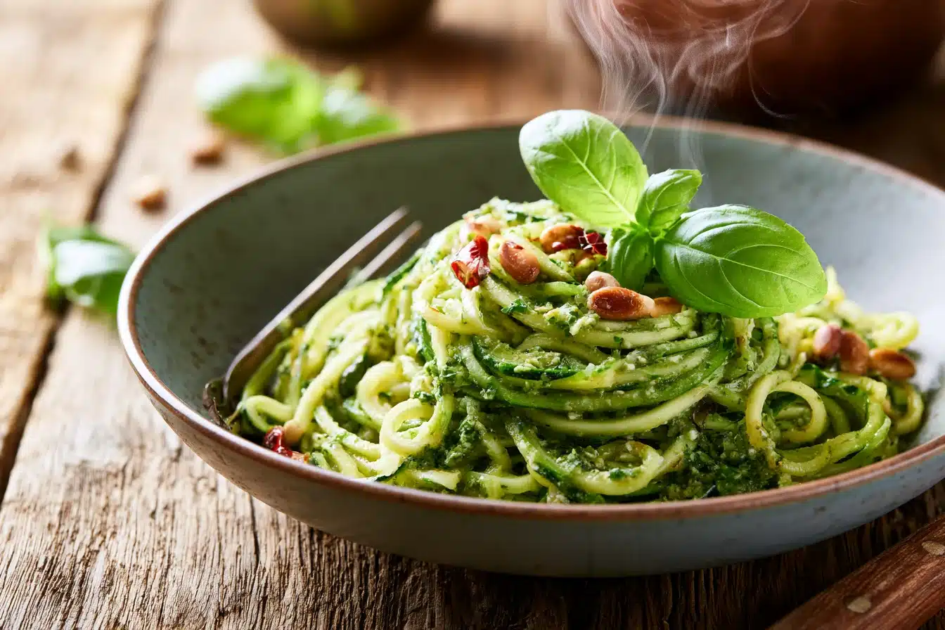 Zucchini Noodles with Pesto 3 Zucchini Noodles with Pesto