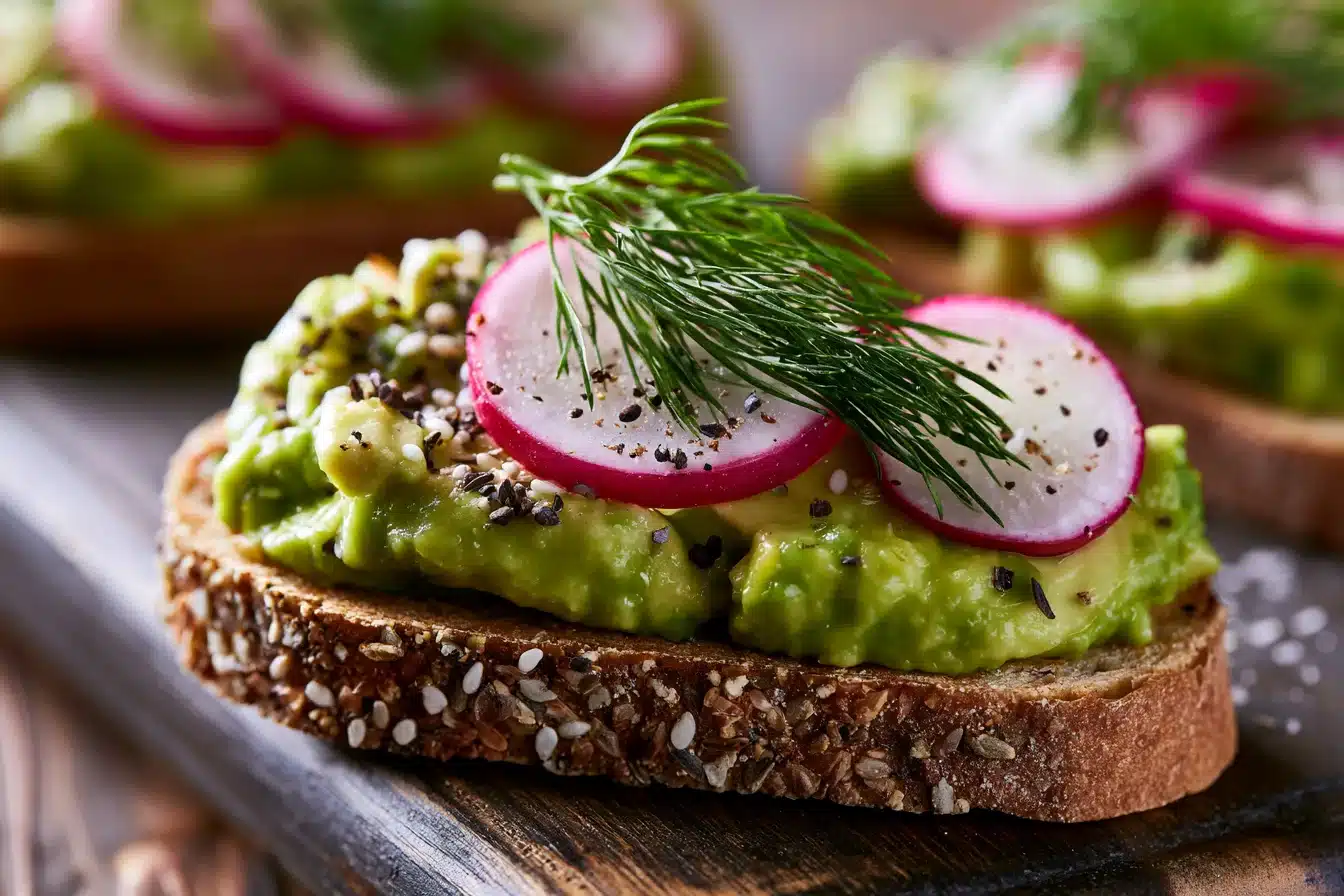 Avocado Toast with Radish and Dill 3 Avocado Toast with Radish and Dill