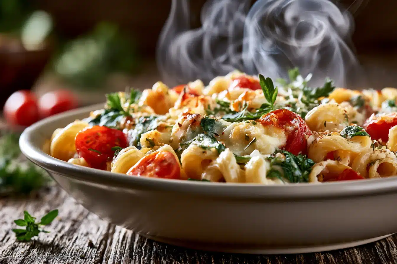 Baked Feta Pasta with Spinach 2 Baked Feta Pasta with Spinach