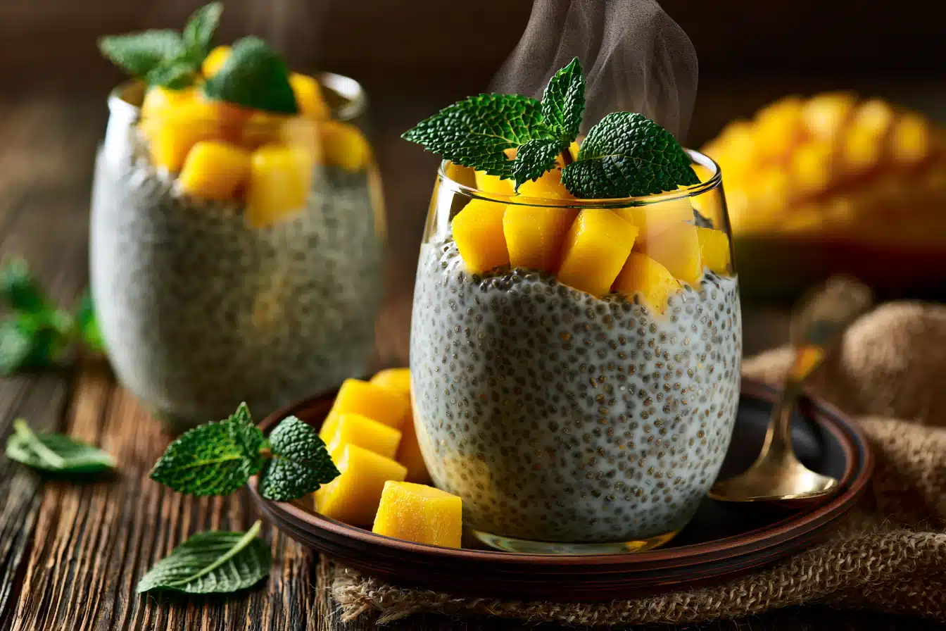 Coconut Chia Seed Pudding with Mango 3 Coconut Chia Seed Pudding with Mango