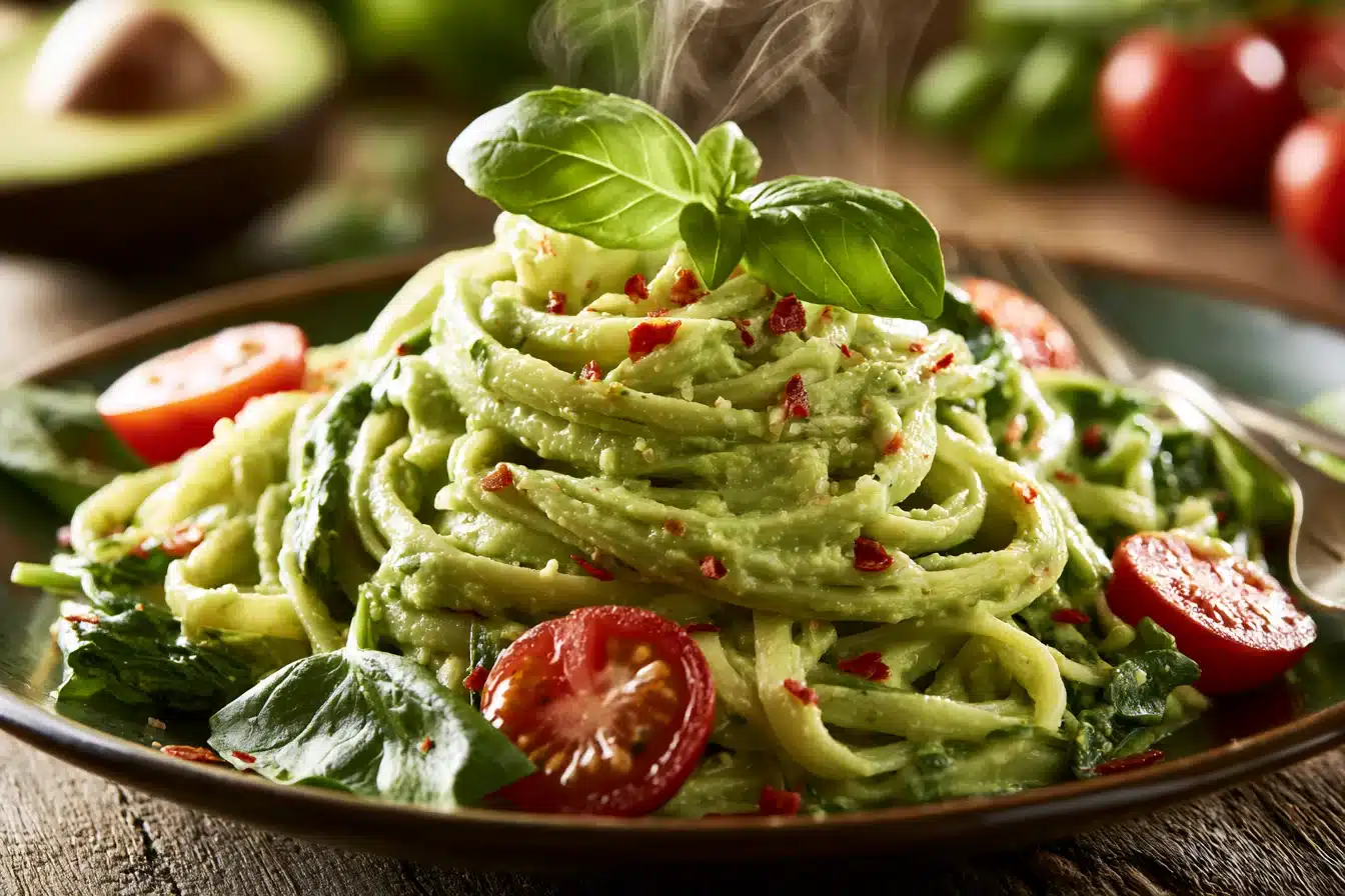 Creamy Avocado and Spinach Pasta 2 Creamy Avocado and Spinach Pasta