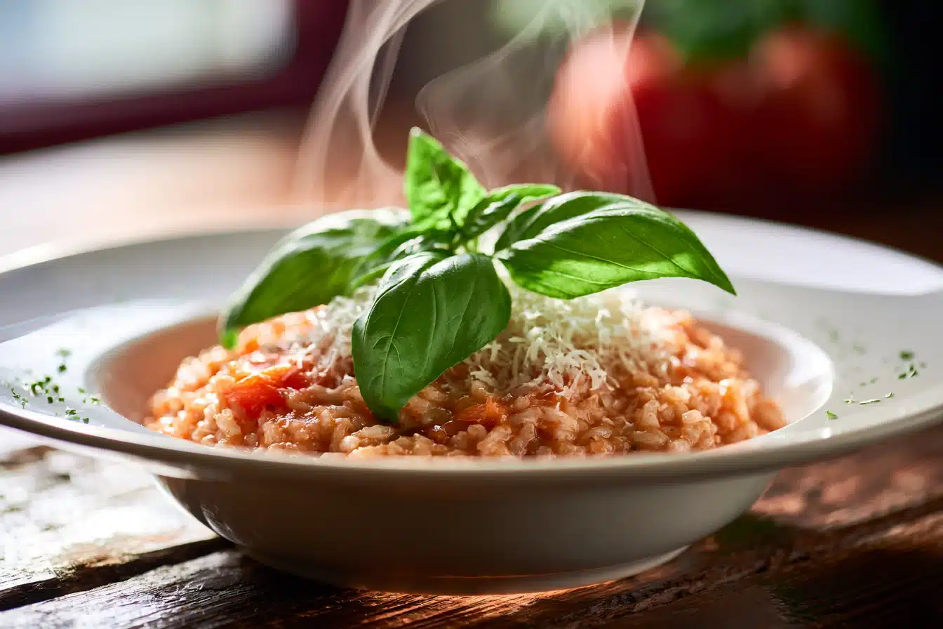 Creamy Tomato Basil Risotto with Parmesan 3 Creamy Tomato Basil Risotto with Parmesan
