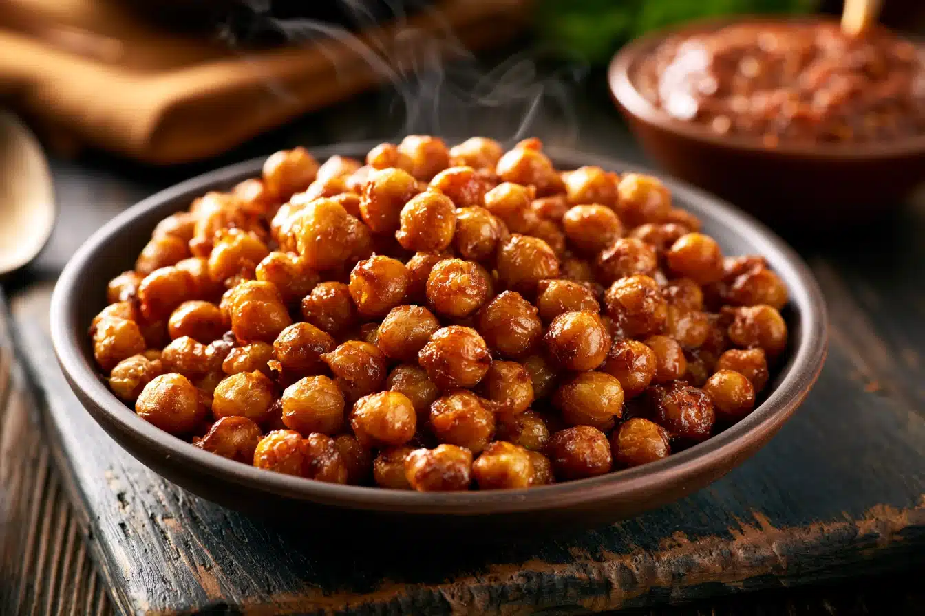 Crispy Air Fryer Chickpeas with Spicy Dip 2 Crispy Air Fryer Chickpeas with Spicy Dip