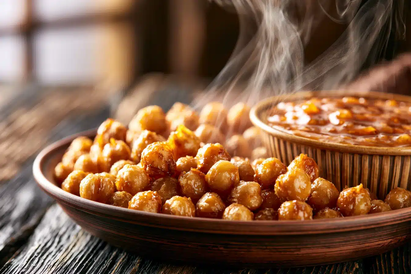 Crispy Air Fryer Chickpeas with Spicy Dip 3 Crispy Air Fryer Chickpeas with Spicy Dip