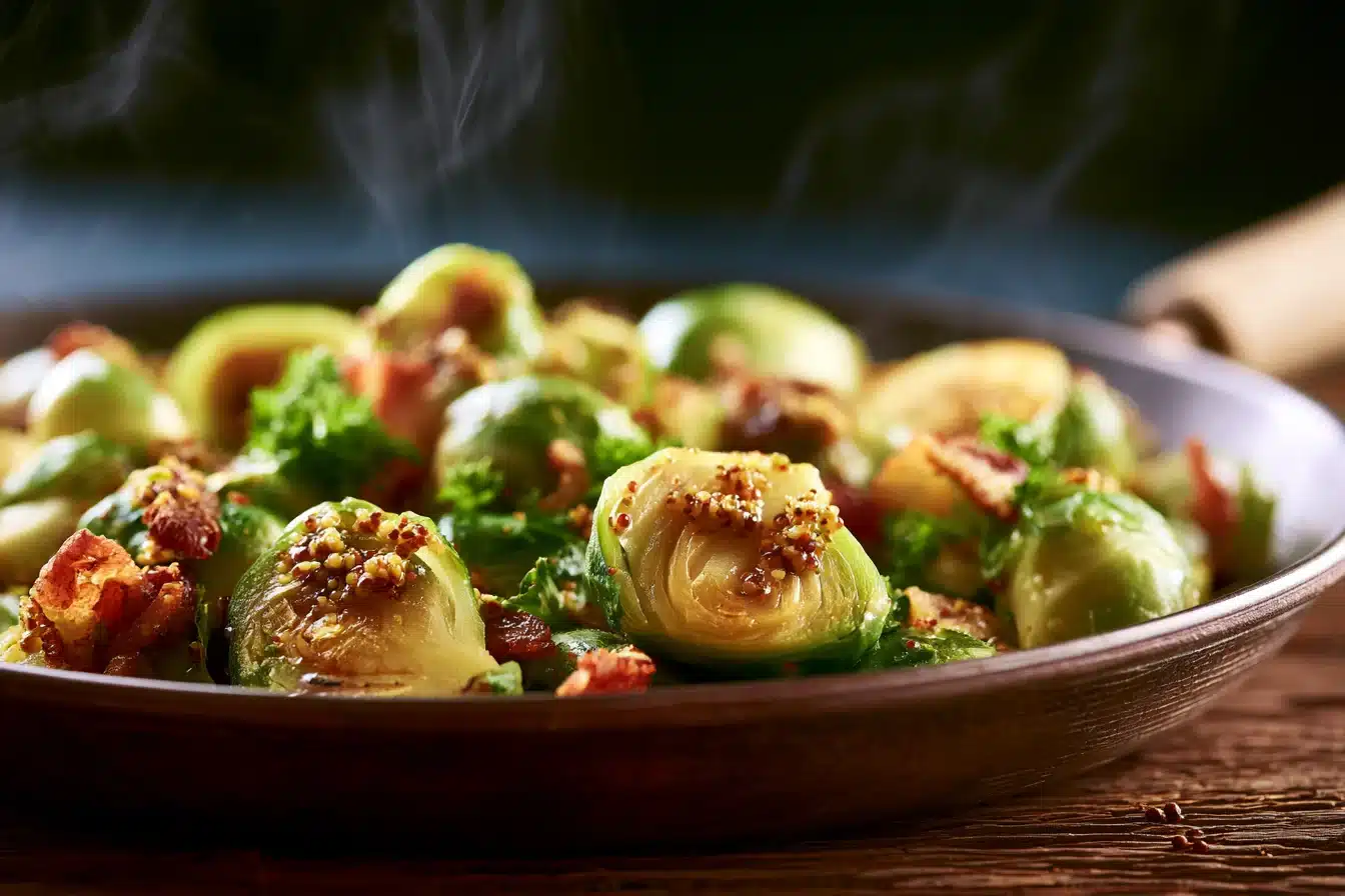Honey Mustard Brussels Sprouts 2 Honey Mustard Brussels Sprouts