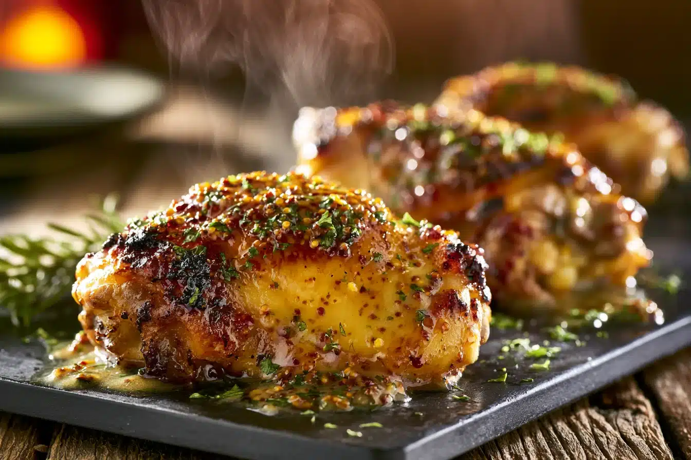 Honey Mustard Chicken Thighs 3 Honey Mustard Chicken Thighs