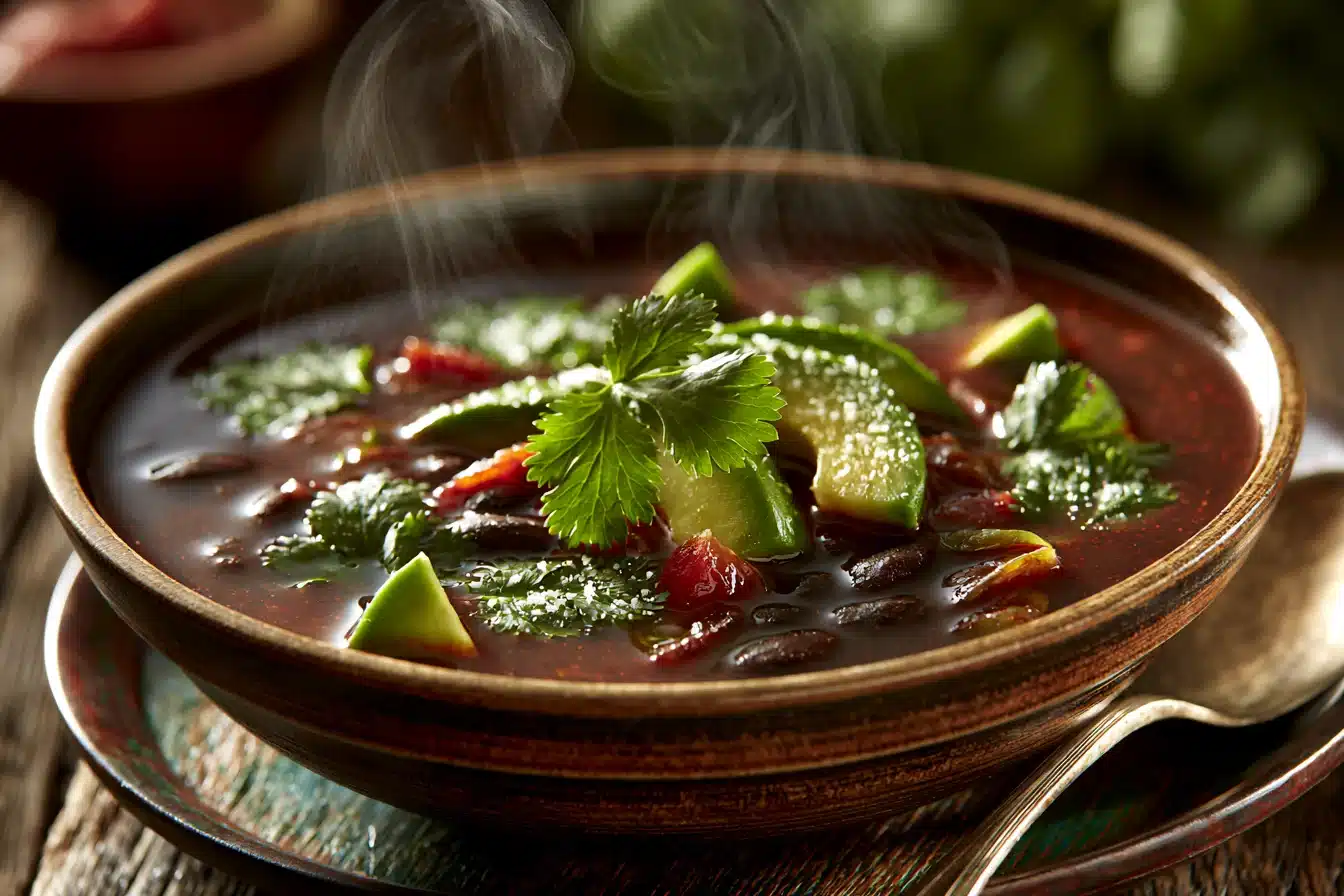 Spicy Chipotle Black Bean Soup with Avocado 2 Spicy Chipotle Black Bean Soup with Avocado