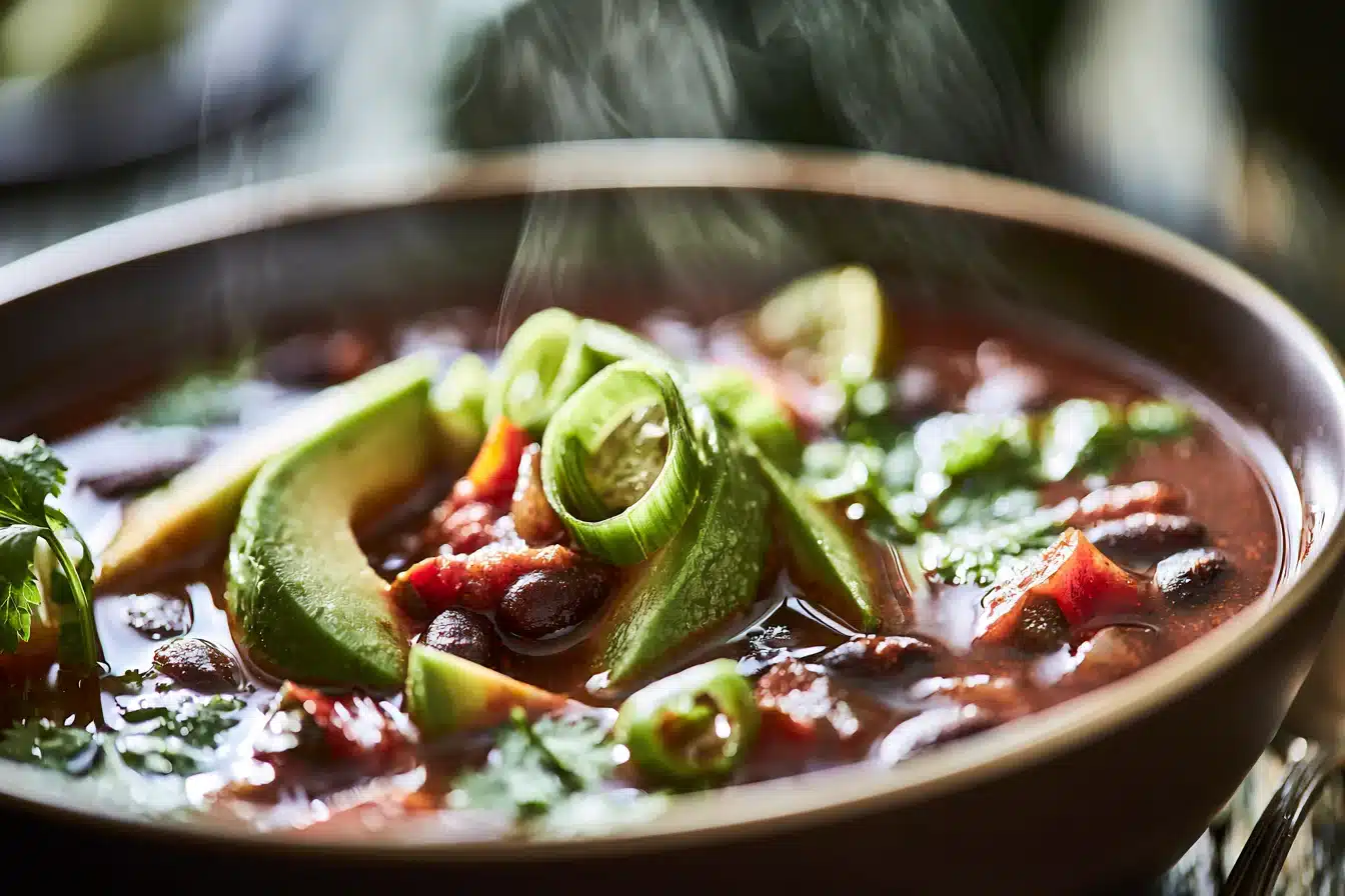 Spicy Chipotle Black Bean Soup with Avocado 3 Spicy Chipotle Black Bean Soup with Avocado