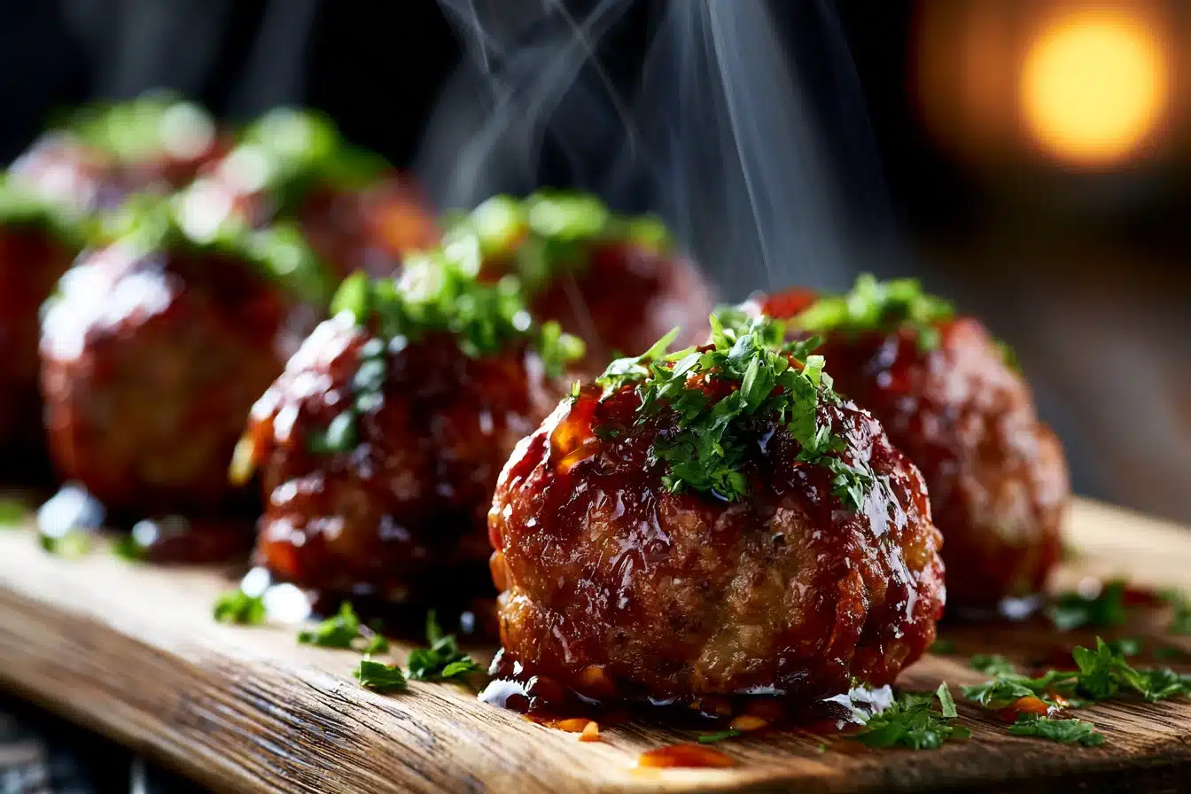 Spicy Honey Garlic Meatballs 3 Spicy Honey Garlic Meatballs