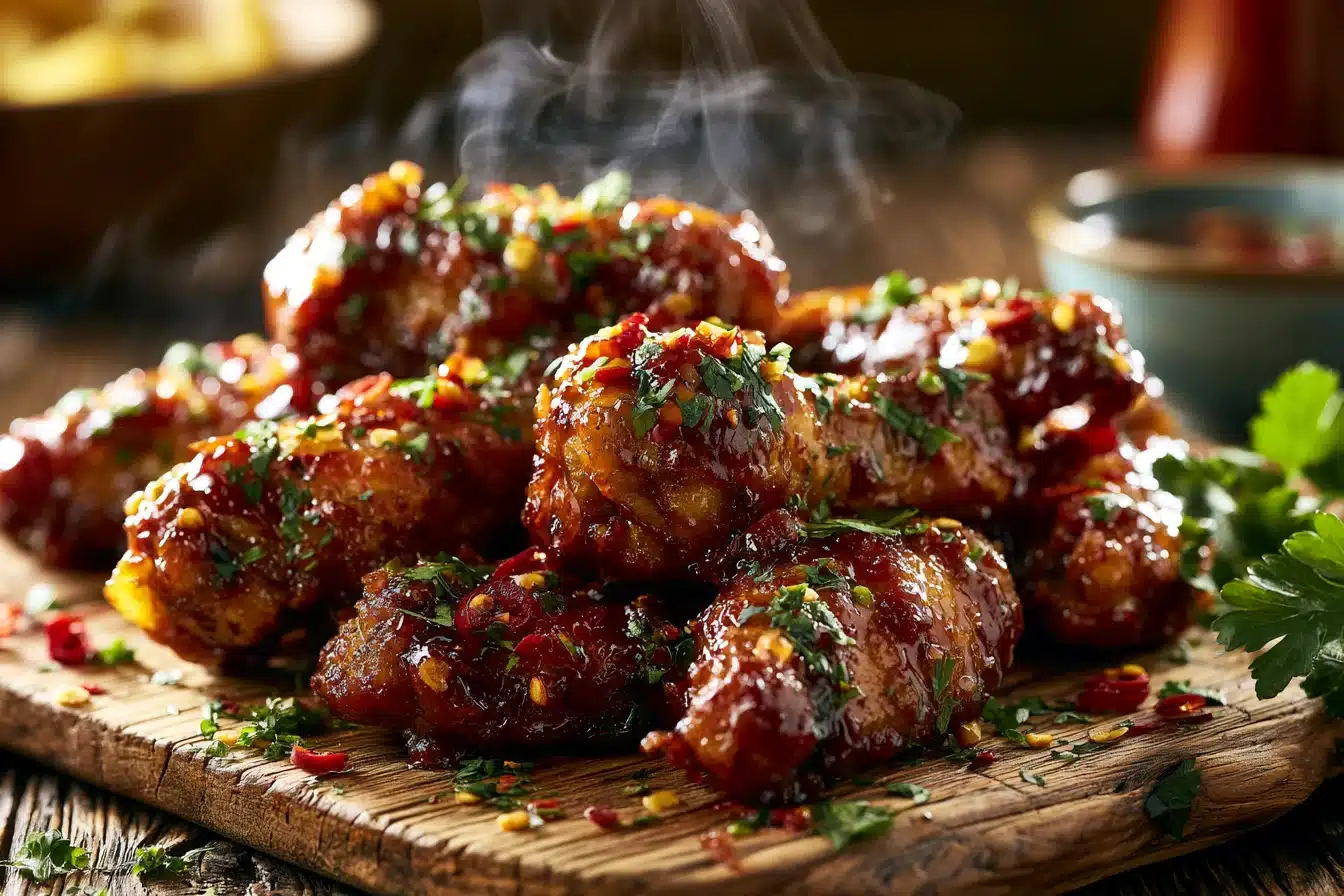 Spicy Sriracha Honey Chicken Wings 2 Spicy Sriracha Honey Chicken Wings