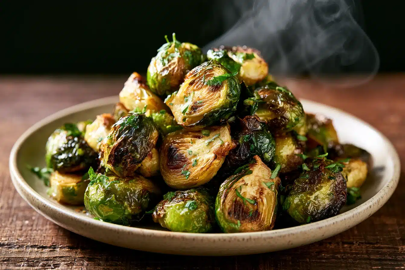 Crispy Air-Fried Brussels Sprouts 2 Crispy Air-Fried Brussels Sprouts