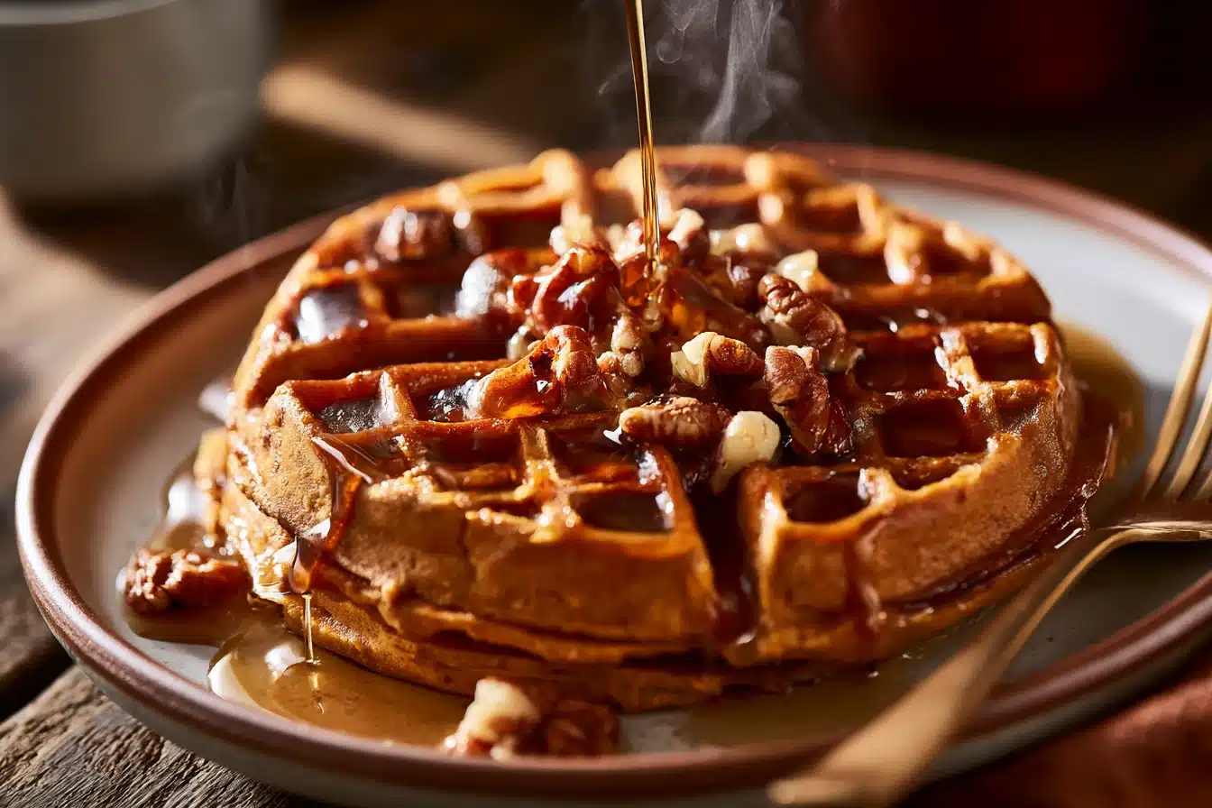 Maple Glazed Sweet Potato Waffles 3 Maple Glazed Sweet Potato Waffles