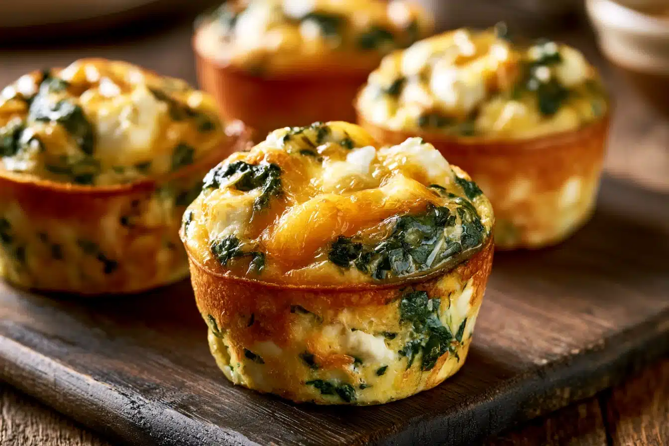 Savory Spinach and Feta Egg Muffins 2 Savory Spinach and Feta Egg Muffins