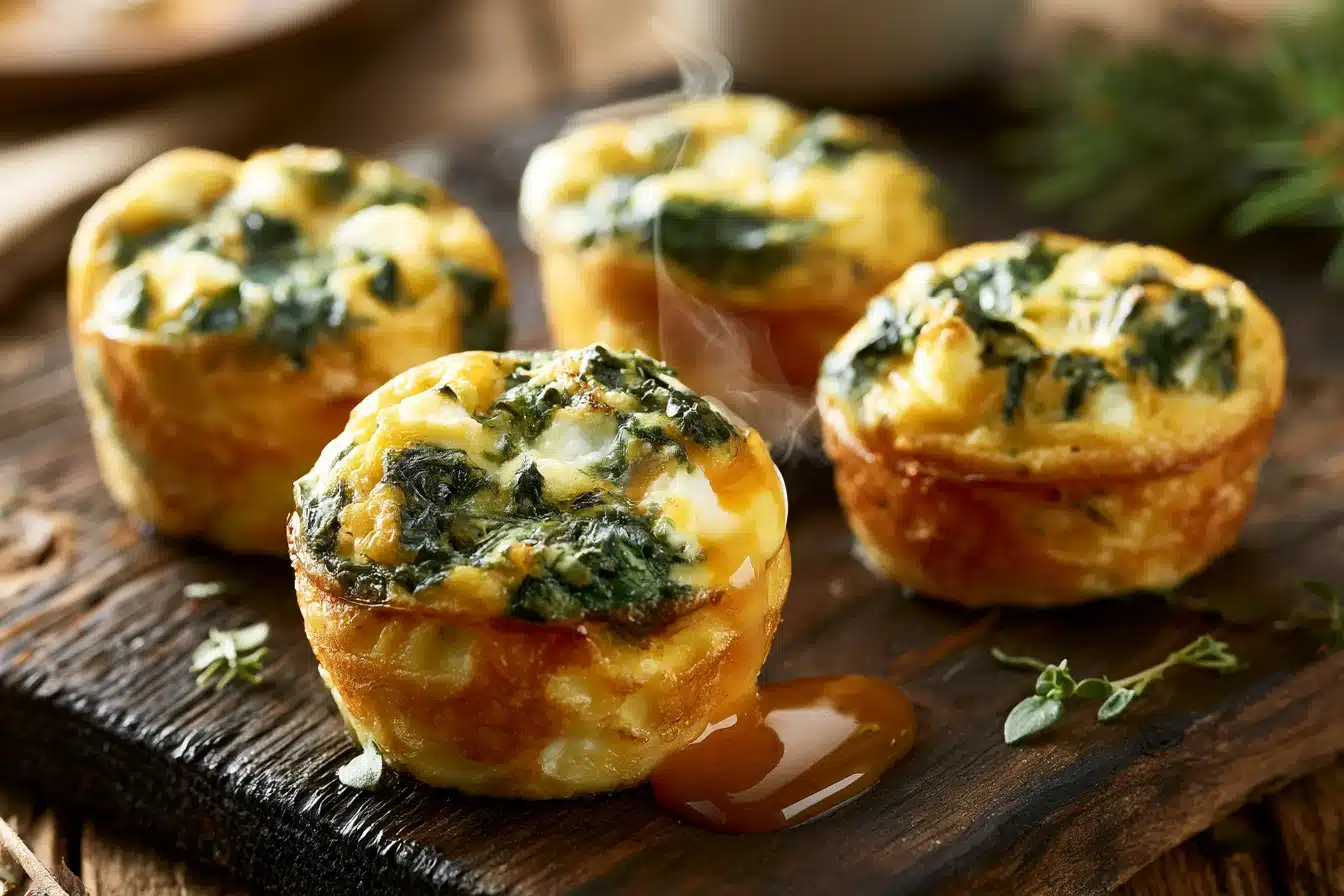 Savory Spinach and Feta Egg Muffins 3 Savory Spinach and Feta Egg Muffins